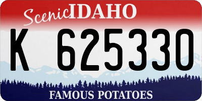 ID license plate K625330