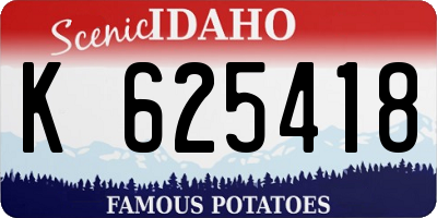 ID license plate K625418