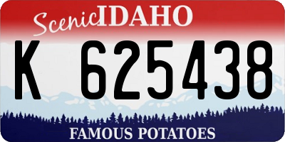 ID license plate K625438