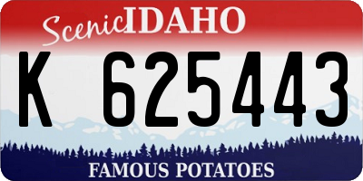 ID license plate K625443