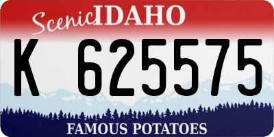 ID license plate K625575