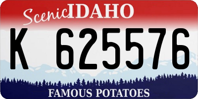 ID license plate K625576