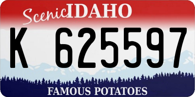 ID license plate K625597
