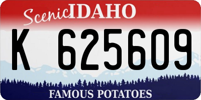 ID license plate K625609