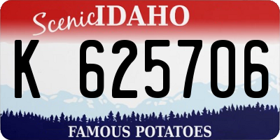 ID license plate K625706