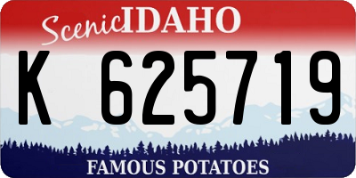 ID license plate K625719