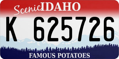 ID license plate K625726