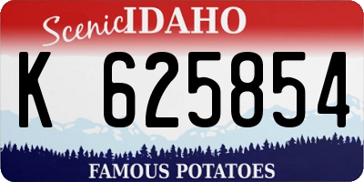 ID license plate K625854