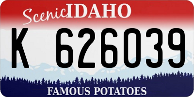 ID license plate K626039