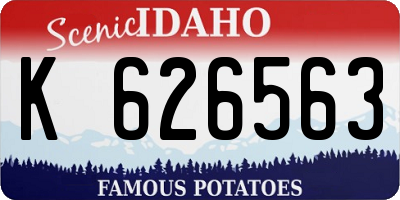 ID license plate K626563
