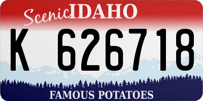 ID license plate K626718