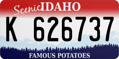 ID license plate K626737