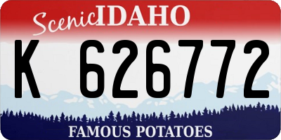ID license plate K626772