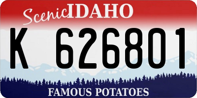 ID license plate K626801