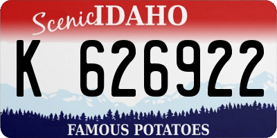 ID license plate K626922