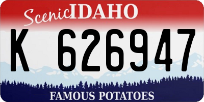 ID license plate K626947