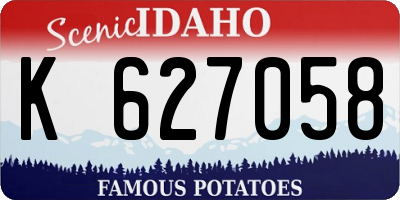 ID license plate K627058