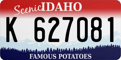ID license plate K627081