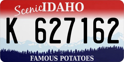 ID license plate K627162