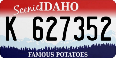 ID license plate K627352