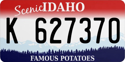 ID license plate K627370