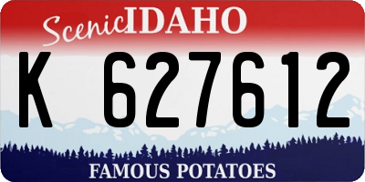 ID license plate K627612