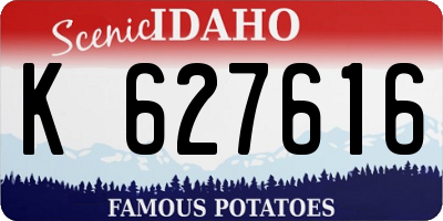 ID license plate K627616