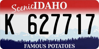 ID license plate K627717