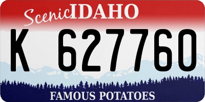 ID license plate K627760