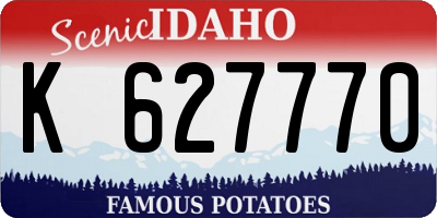 ID license plate K627770