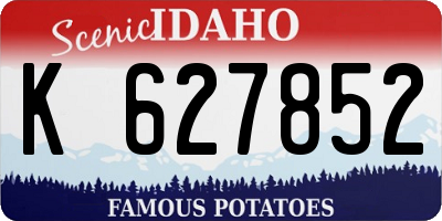 ID license plate K627852