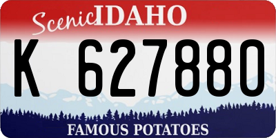 ID license plate K627880