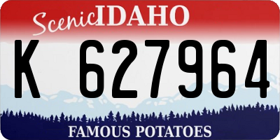 ID license plate K627964