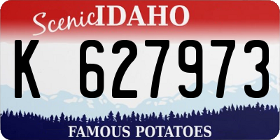 ID license plate K627973