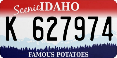 ID license plate K627974