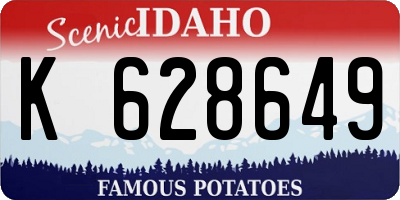 ID license plate K628649
