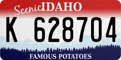 ID license plate K628704