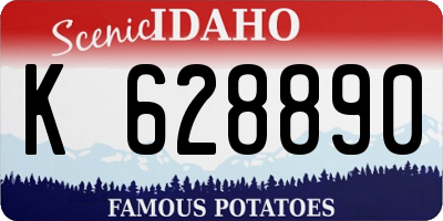 ID license plate K628890