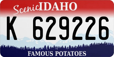 ID license plate K629226