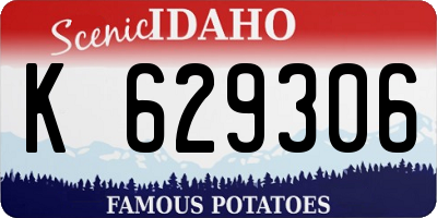 ID license plate K629306