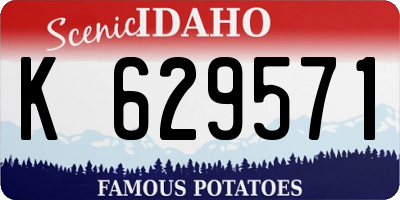 ID license plate K629571