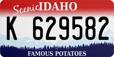 ID license plate K629582