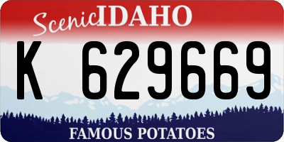 ID license plate K629669