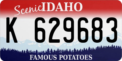 ID license plate K629683