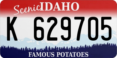 ID license plate K629705