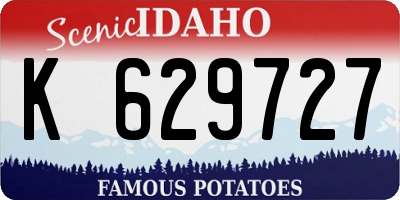 ID license plate K629727