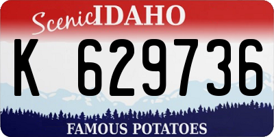 ID license plate K629736