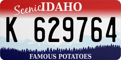 ID license plate K629764