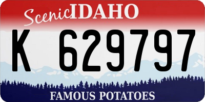 ID license plate K629797
