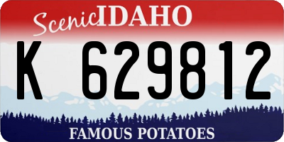 ID license plate K629812